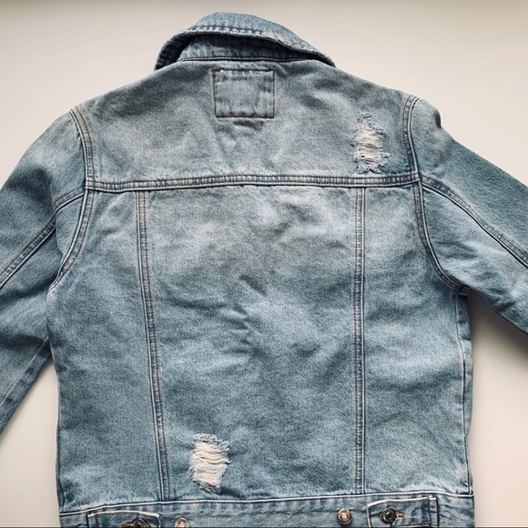 Forever21 Light Blue Distressed Jean Jacket - Picture 3 of 7